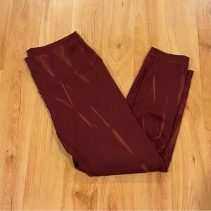 Lululemon Wunder Train High Rise Cropped Leggings- Sun Washed Merlot